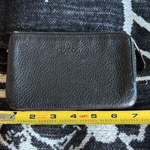 Coach Midnight Black Leather Pouch